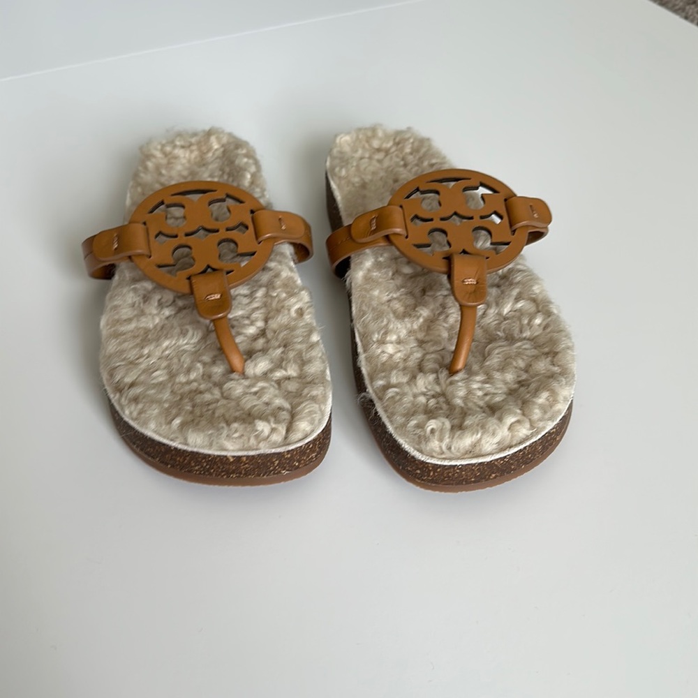 Tory Burch Miller Cloud Shearling Sandals
